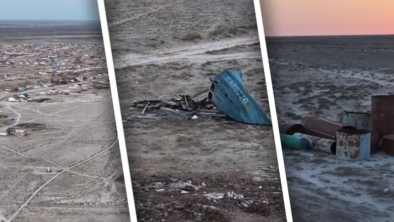 Сломанные лодки в степи ужаснули казахстанцев