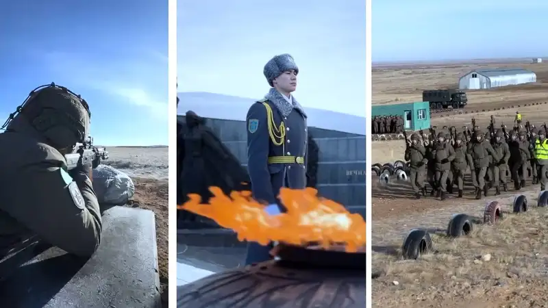 Военную присягу приняли солдаты Службы госохраны Казахстана