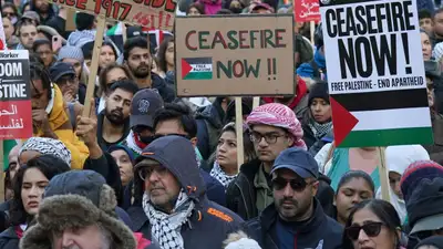 В Лондоне тысячи людей вышли на акцию за прекращение огня в Газе 