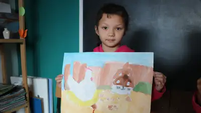 Детская творческая студия в Актобе, "Мақта қыз бен мысық"