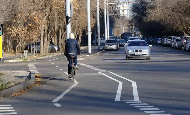 В Алматы появилась новая велодорожка, фото - Новости Zakon.kz от 29.11.2023 11:42