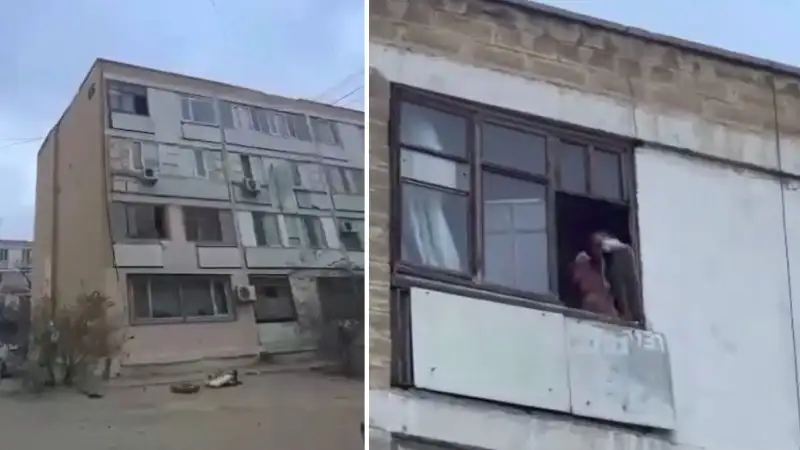 Мебель из окна многоэтажки выбрасывал житель Актау: полицейские составили протокол , фото - Новости Zakon.kz от 30.11.2023 03:58