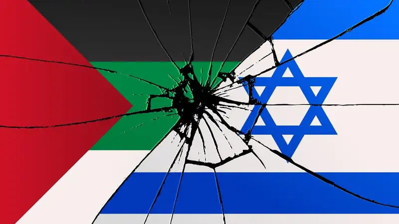 флаги Палестины и Израиля