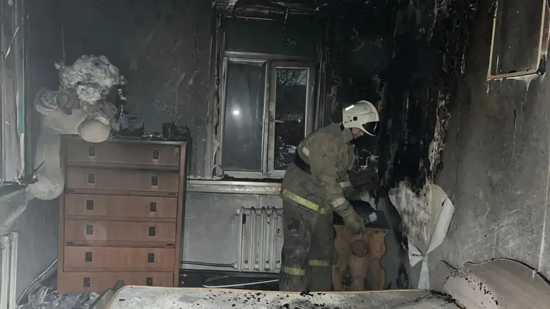 пожар в квартире, фото - Новости Zakon.kz от 09.12.2023 20:00