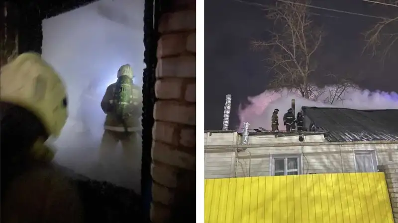 пожар в жилом доме, фото - Новости Zakon.kz от 10.12.2023 19:47