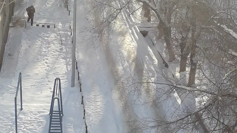 Зима в Талдыкоргане, морозы в Талдыкоргане, фото - Новости Zakon.kz от 15.12.2023 17:26