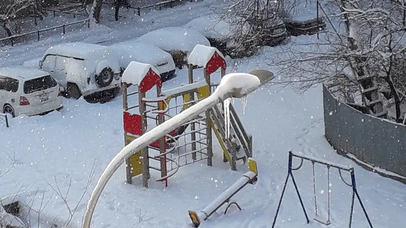 Зима в Талдыкоргане, морозы в Талдыкоргане, фото - Новости Zakon.kz от 15.12.2023 17:26