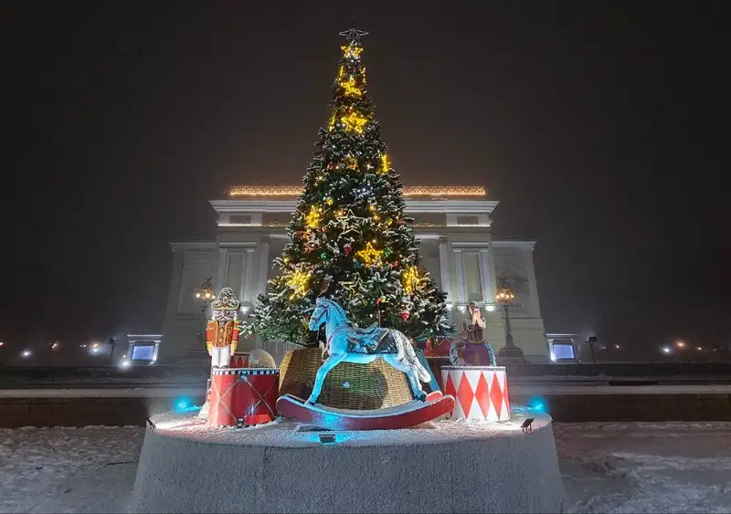 украшение города Алматы, фото - Новости Zakon.kz от 22.12.2023 09:42