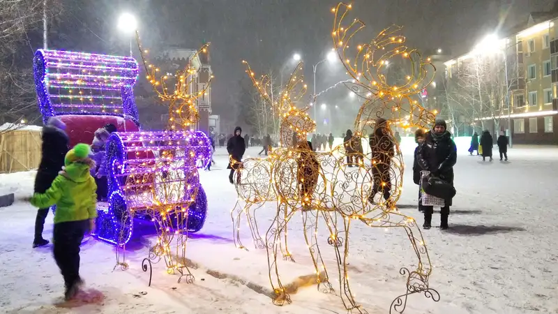 Новогоднее оформление в регионах, Костанай, Талдыкорган, Павлодар, Усть-Каменогорск, Уральск, фото - Новости Zakon.kz от 23.12.2023 13:54