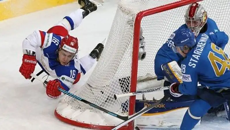 Сборная России разгромила Казахстан на ЧМ по хоккею