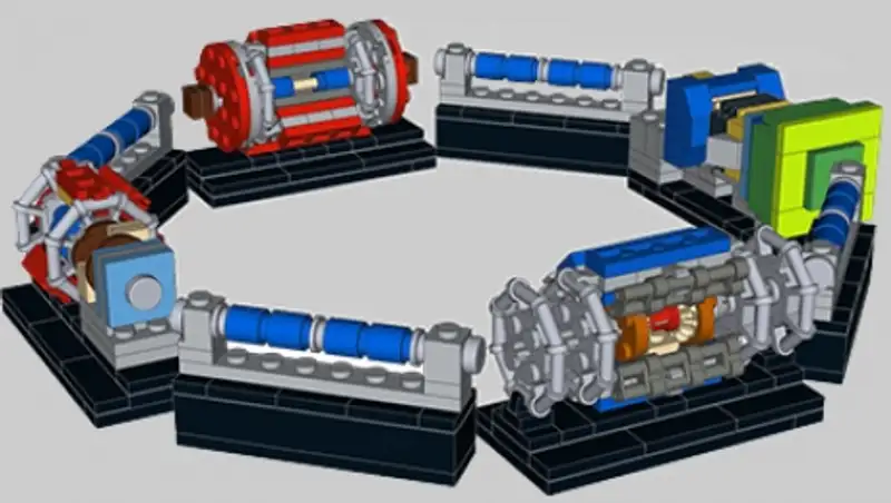 Физик построил модель Большого адронного коллайдера из кубиков LEGO