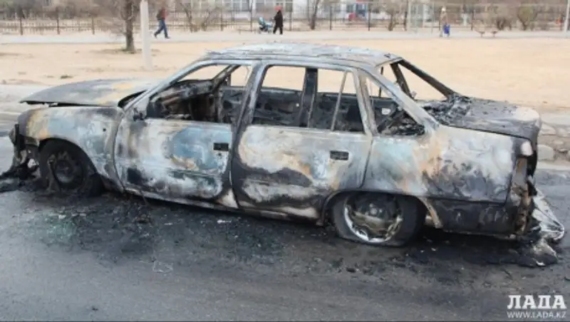 В Мангистау за два месяца сгорело более 10 машин