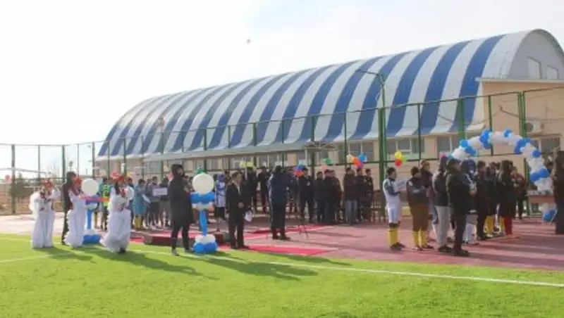 В Сузакском районе ЮКО открыли площадку для мини-футбола