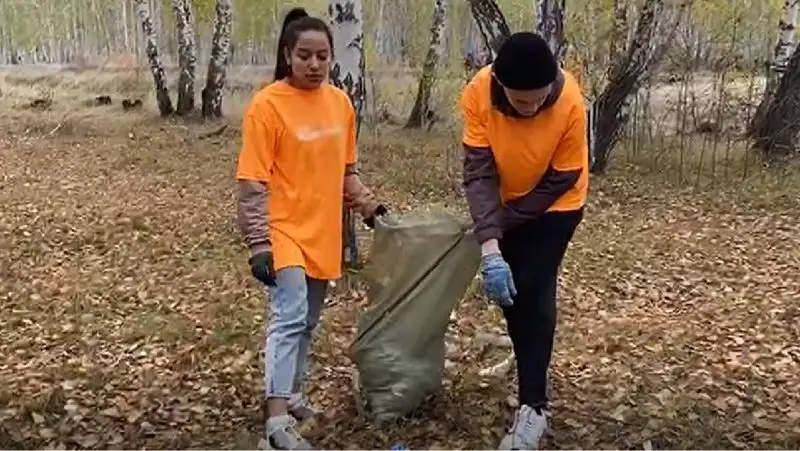 волонтеры уборка лес, фото - Новости Zakon.kz от 10.10.2022 14:02