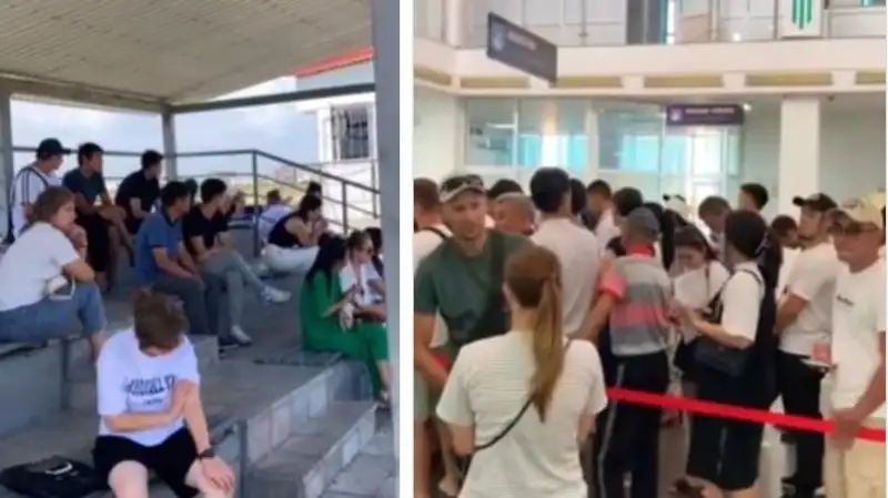 В Талдыкоргане образовались огромные очереди у спецЦОНа