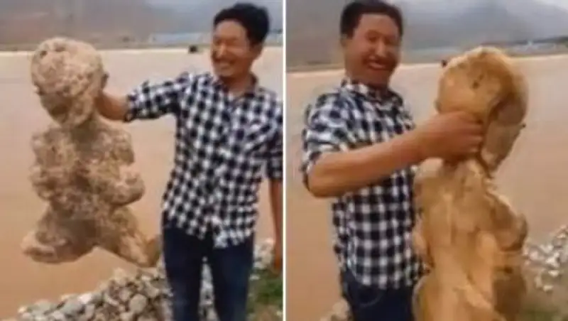 В Интернете обсуждается видео жуткого существа, якобы выброшенного на берег в Китае