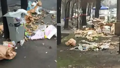 Горы мусора после продавцов цветов возмутили алматинцев, фото - Новости Zakon.kz от 09.03.2023 15:16
