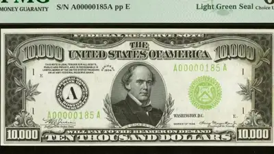 купюра в 10 тысяч долларов, фото - Новости Zakon.kz от 26.09.2023 16:14