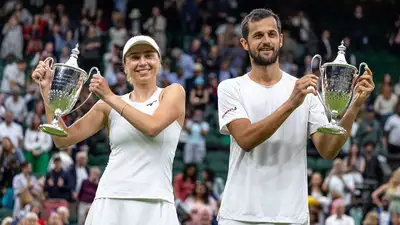 Мате Павич и Людмила Киченок стали победителями в смешанном разряде, фото - Новости Zakon.kz от 14.07.2023 15:43