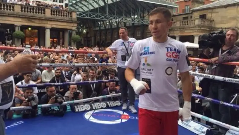 Открытая тренировка Генадия Головкина прошла в Лондоне