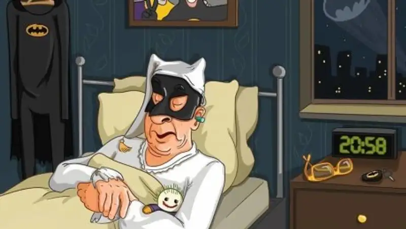 Как будут выглядеть персонажи комиксов Marvel и DC на пенсии