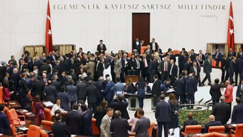 Женская драка в турецком парламенте попала на видео