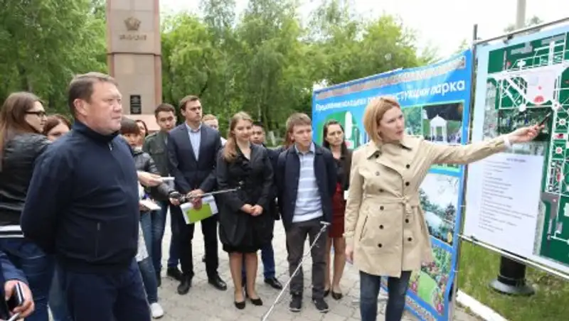 Молодежь СКО презентовала Кумару Аксакалову проекты по реконструкции городского парка