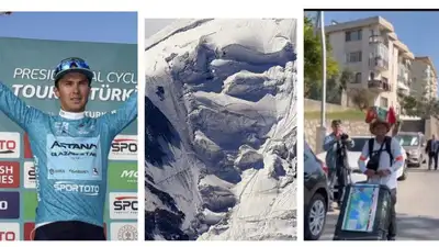 Победа велогонщиков, сход лавины и пешее путешествие аксакала – главное к утру понедельника , фото - Новости Zakon.kz от 16.10.2023 07:57