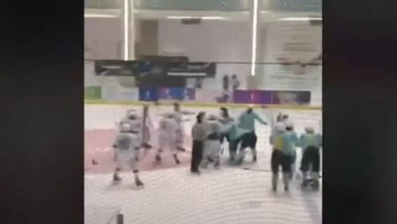 Появилось видео массовой драки хоккеистов из Казахстана и Мексики