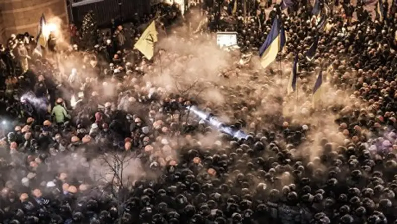 Около пяти тысяч силовиков охраняют порядок в Киеве в годовщину Майдана