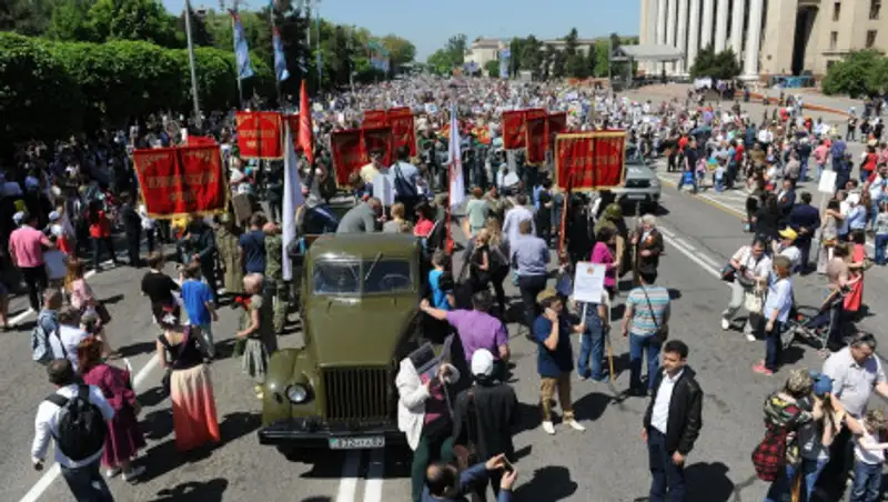 Колонны "Бессмертного полка" в городах Казахстана будет сопровождать полиция
