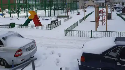 Казахстан Астана снег погода аномалия