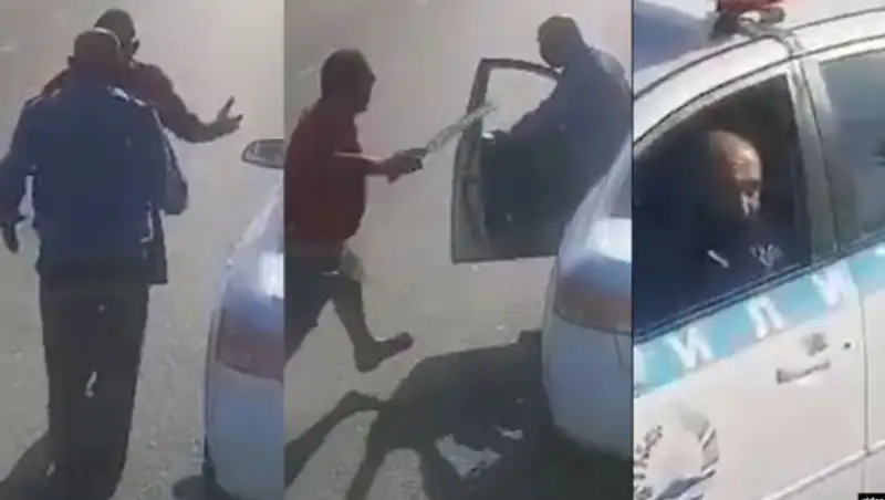 В Таджикистане уволили сотрудника ГАИ после скандального видео ссоры с казахстанским водителем