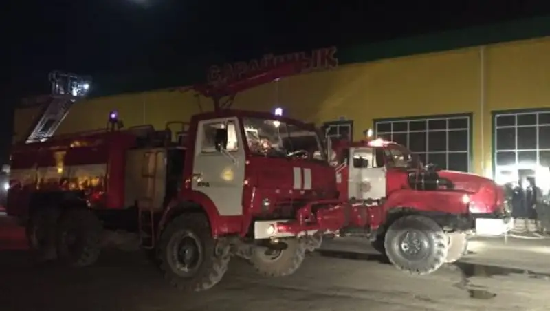 На рынке «Сарайшык» в Атырау произошел пожар