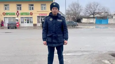 Полицейский спас тонущего жителя Туркестанской области 