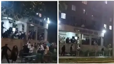 Кричали и обливались водой: в Семее молодежь громко отметила посвящение в студенты , фото - Новости Zakon.kz от 09.10.2023 13:24