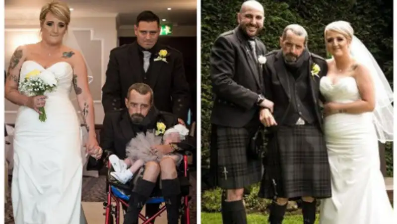 Исполнил желание. Умирающий от рака отец отвёл дочку к алтарю