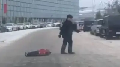 Папа вам не мама: видео с ребенком на ледянке рассмешило казахстанцев