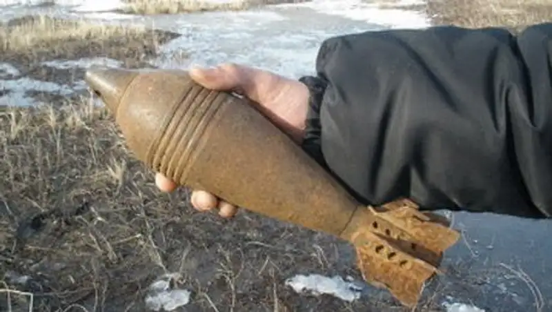 Боевая мина обнаружена на стройке в Шымкенте