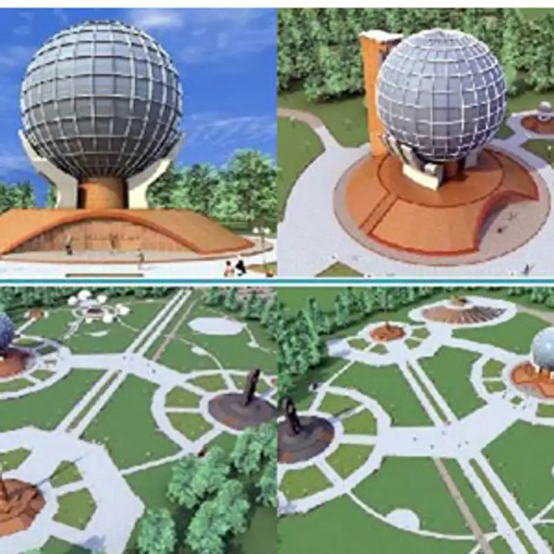 В Семее построят музей в виде 34-метрового стеклянного шара на мраморных ладонях