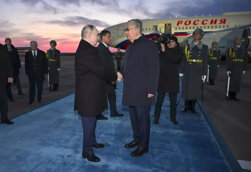 Путин прилетел в Казахстан, фото - Новости Zakon.kz от 09.11.2023 08:20