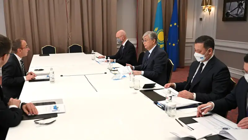 Касым-Жомарт Токаев встретился в Брюсселе с представителями бизнеса