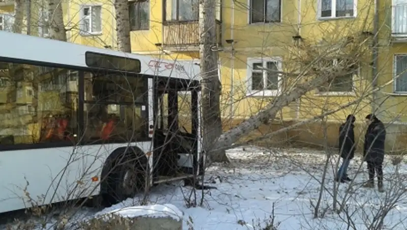 Маршрутный автобус врезался в дерево в пригороде Астаны
