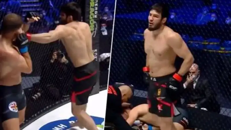 Казахстанский боец нокаутировал англичанина на турнире в Москве