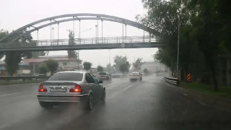 машина, дорога, алматы, дождь , фото - Новости Zakon.kz от 11.05.2022 15:34