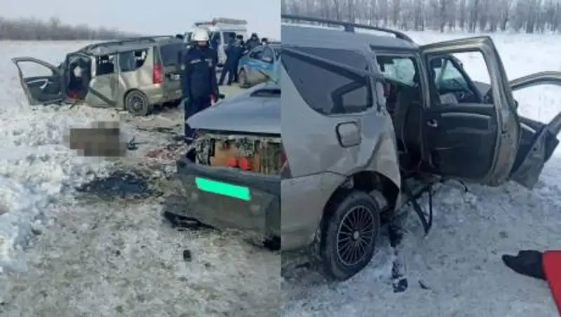 Водитель и пассажир погибли в страшном ДТП в Актюбинской области