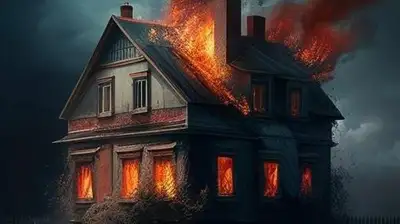 В Оренбургской области при пожаре жилого дома погибли три человека
