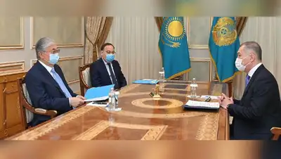 Акорда, Токаев, Нурышев, встреча, фото - Новости Zakon.kz от 15.04.2022 16:34