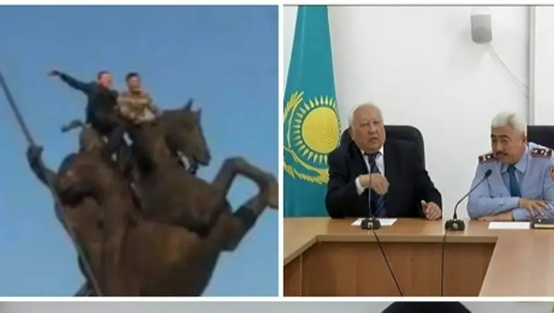 Молодых людей, "оседлавших" памятник Кабанбай батыру в Талдыкоргане, задержали