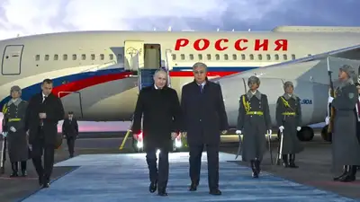Путин прилетел в Казахстан, фото - Новости Zakon.kz от 09.11.2023 08:20